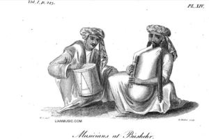  قدیمی‌ترین نقاشى نوازندگان بوشهری رونمایی شد / محسن شریفیان ˝نی انبان˝ را به کانادایی‌ها معرفی کرد